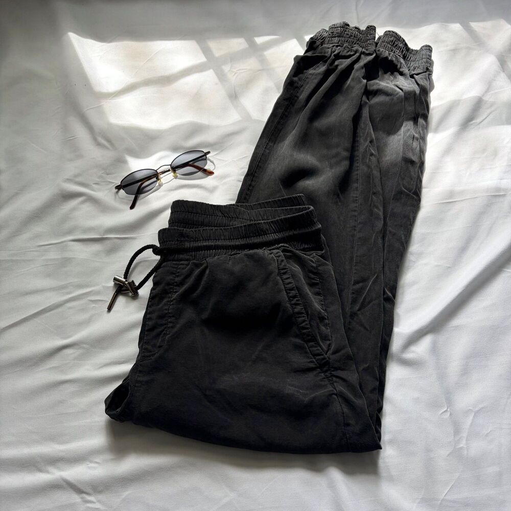 Zara | S — washed charcoal joggers with drawstring waist